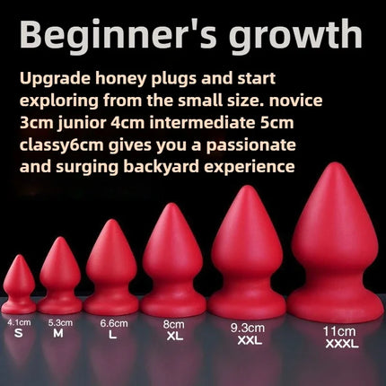 S-XXXL Huge Anal Plug Liquid Silicone Soft Conical Butt Plug Big Anal Dildos for Women Men G-spot /prostate Massage 18+ Sex Toys