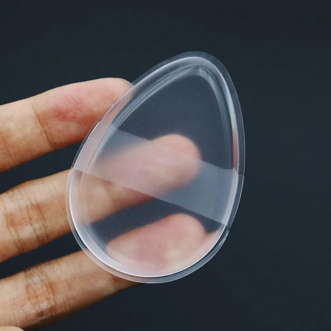 1/2Pcs Silicone Makeup Sponge, Water-Based Crystal Jelly BB Cushion Puff, Transparent Makeup Foundation Sponge, Non-Absorbing