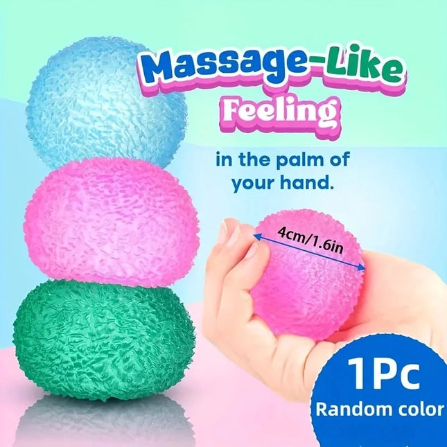 1Pc Squishy Multicolor Textured Ice Ball Squeeze Toy for Kids Adults Soft Pinch Pop Fidget Toys Children Halloween Christmas Gifts