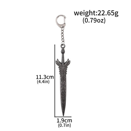 Game DMC Keychain Dante Sword Rebellion Awakening Keyring Nero Red Queen Keychains Weapon Pendant for Men Jewelry