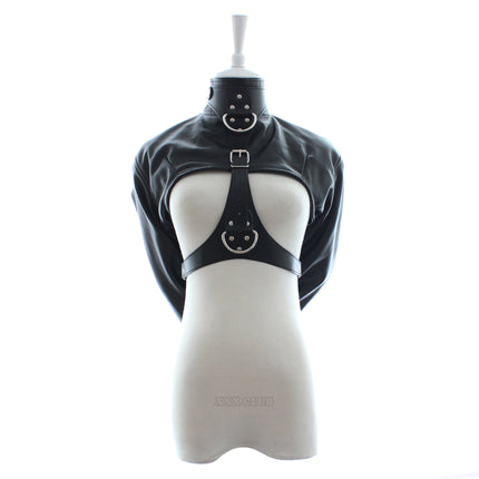Thierry Adult Sex Game Fetish Straitjacket Bondage Restraint Jacket Long Sleeves Breast Exposed Tops Sex Toys For Women