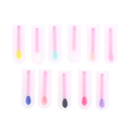 1PCS Small Makeup Brushes Lipstick Applicator Brushes With Anti-lost Cover For Lip Care Makeup Use Silicone Lip Brush