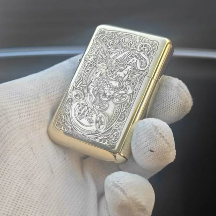 ZORRO 790 Genuine Ultra-thin Windproof Original Copper Lighter Double-sided Engraved Wheel Lighter Lighter Men's High-end Gifts