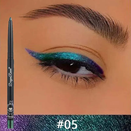 Chameleon Eyeliner Gel Pen Waterproof Shiny Chrome Eye Shadow Liner Pencil Glitter Pearl Green Gold Lying Silkworm Eyes Makeup