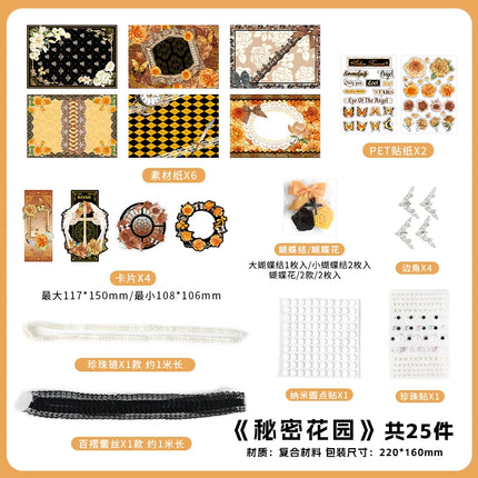 Kawaii painting Accessories Stickers Pack Tie Bag Material Package Comic Exhibition Accessories DIY Decorations Background