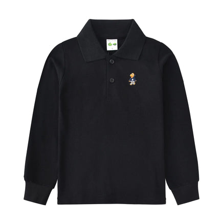 Classic Children's Long Sleeve Polo Shirt Pure Cotton T-Shirt Children Collar Top Baby Girls Base Layer Shirt Teenage Boys tops
