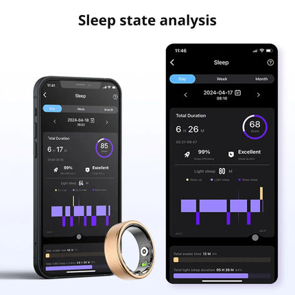 New COLMI R03 Smart Ring Charging Case Men Women, Battery Life 39 Days, Health Monitor, IP68 & 5ATM Waterproof, Multi-sport Mode