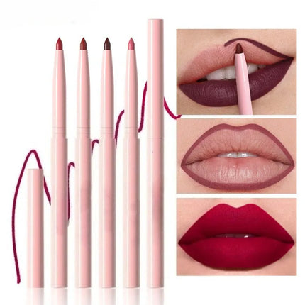 6pcs Lip Liner Pen Set Long-Lasting, Waterproof Sweatproof, Easy Coloring Non-fading Color Rendering Lip Gloss Set Beauty Makeup