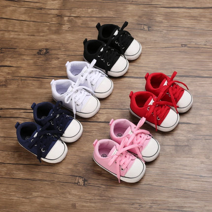 0-18months Unisex Baby Sneakers Anti-Slip Soft Flat cute Sole Prewalker Shoes for Baby boys girls