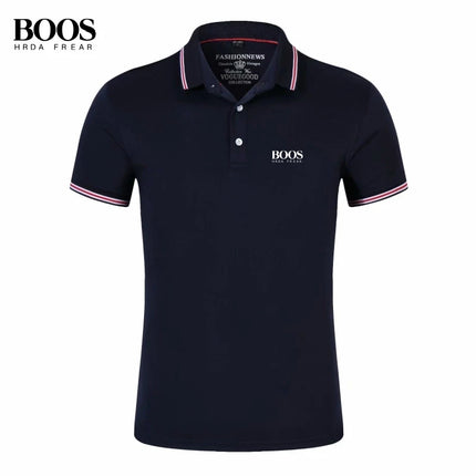 New men's high-quality short sleeved polo shirt, summer fashion, casual, breathable, sweat absorbing, cool and versatile top