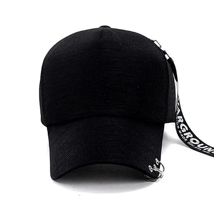 Classic Brim Design Metal Personalized Baseball Cap, Lightweight and Breathable Style! Four Colors To Choose From