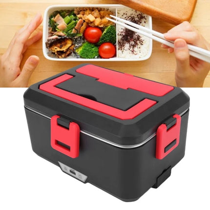 1.8L Portable Electric Lunch Box Food Warmer 304 Stainless Steel Dishwasher Safe For Home Car Office Use