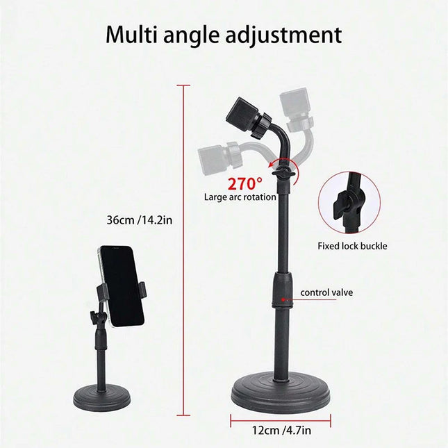 Rotatable and Liftable Mobile Phone Bracket Live Broadcast Stand Adjustable Telescopic Portable Cellphone Holder For Smartphone