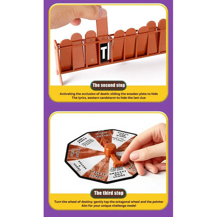 New Cowboy Magnetic Mysterious Executioner Guessing Game, Gallows Collapse Tabletop Word Game, Family Party Game, Christmas Toy