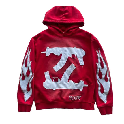 Y2K Winter Retro High Street Personalized Letter Printed Men's Hoodie Harajuku Gothic Punk Men's and Women's Sportswear Street