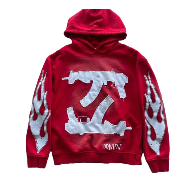 Y2K Winter Retro High Street Personalized Letter Printed Men's Hoodie Harajuku Gothic Punk Men's and Women's Sportswear Street