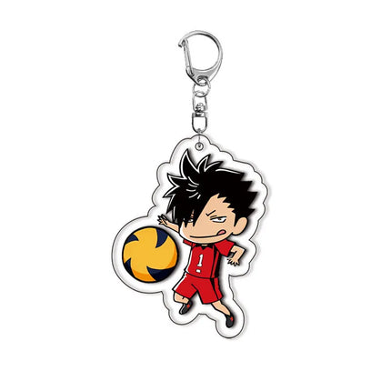 28 Styles Anime Haikyuu!! Acrylic Keychain Hinata Shoyo Tobio Kageyama Daichi Sawamura Cartoon Popular Key Ring Jewelry Charm