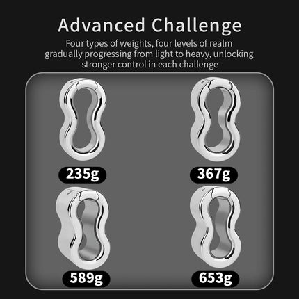 FRRK Weight Scrotal Ring Stainless Steel Ball Stretcher Metal Lock Ring Male Bondage Adult Intimate Personal Restraint Wear Toy