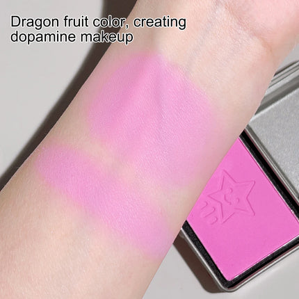 4 colors available iron box monochrome blush, peach color brightening skin tone matte blush plate, modify the outline color does