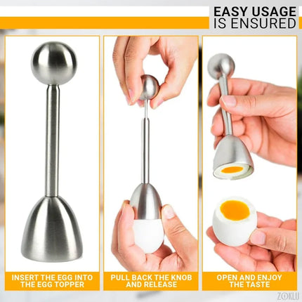 Stainless Steel Egg Opener Shell Opener Egg Head Eggshell Cutter Egg Cup Holder Multi-purpose Egg Tool Kitchen Gadgets