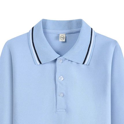 Kids Polo Shirts Casual Spring Autumn Tops School Wear Children Clothing Boys Girls Cotton T-Shirts Half Button Down Shirts