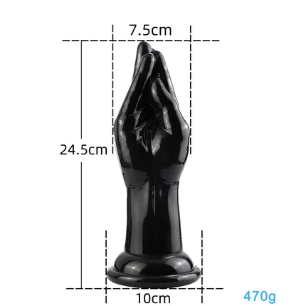 Clear Black Huge Hands Finger Fist Anal Plug 24CM Anus Prostate Massage Big Butt Plug Masturbation Sex Toys For Women Men Gay