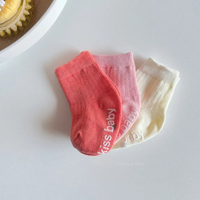 Spring Autumn New Baby Children Sock Comfortable Sweat-absorbing Breathable Non Slip Infant Kids Stockings Boy Girl Cotton Socks