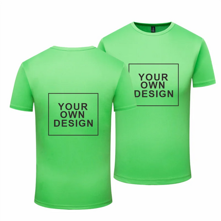 Quick Dry Round Neck T-shirts Gym Shirt Cheap Solid Color Short Sleeve Tee Personal Company Group Logo Custom  Print Embroidery