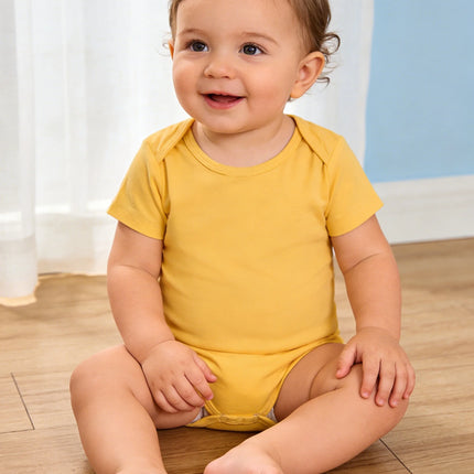 Infant Bamboo Short Sleeve Bodysuit Summer Lightweight Onesie with Convenient Snap Closure