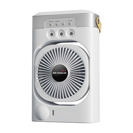Summer Cooling Fan USB Electric Fan Portable Humidifier LED Night Light 3-in-1 Fan Air Conditioner Suitable for Home and Office