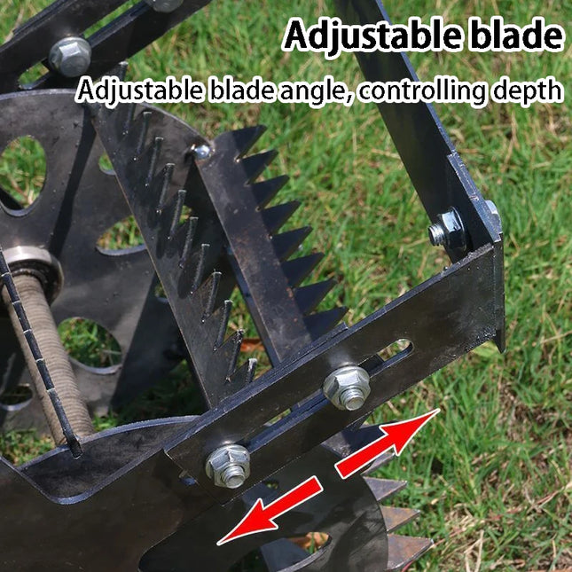 Thickened Wheel Weeding Tool Hand Pushed Hoe Wheel Weeders Widened Sawtooth Loosening Tools Portable Agriculture Garden Tools