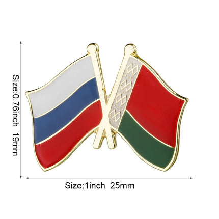 Russia Flag Laple Pin Badge Brooch