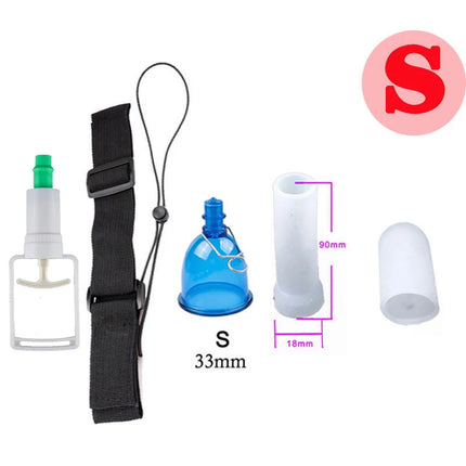 Penis Pump Enlargement Extender Vacuum Cup Hanger Trainer Dick Enlarger Erection Enhancer Bigger Growth Adult Sex Toys for Men