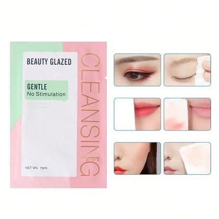 Makeup Removal Wet Wipes 7.5ml Oil Free Fragrance Free Quick Cleanse Wipes for Sensitive Skin Dermatologist Tested