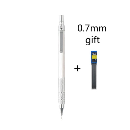 0.3/0.5/0.7/2.0mm Mechanical Pencil Low Center of Gravity Metal Drawing Special Pencil Office School Writing Art Supplies