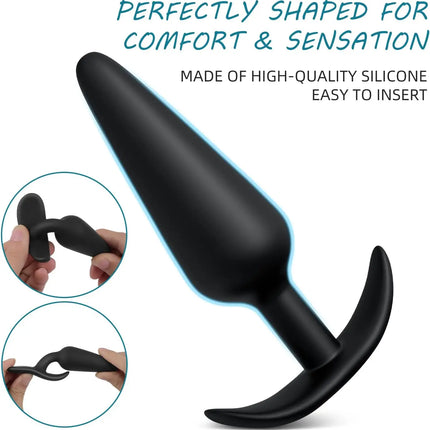 S/M/L Silicone Butt Plug Anal Plugs Prostate Massage Stimulator Anal Trainer for Couples Adult Erotic Sex Toys for Women Men Gay