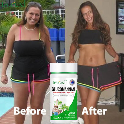 100PCS Glucomannan Powder, Weight Loss| Vegan & Vegetarian | Non-GMO, Gluten Free