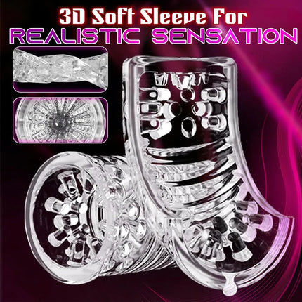 Automatic Male Masturbator Telescopic Rotation Adult Masturbator Cup Penis Pump Vibrating Thrusting Rotating Blowjob Sex Toys 18