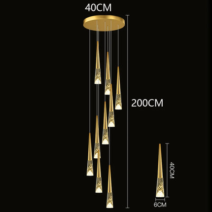Modern home decoration crystal chandelier, stair Pendant lamp, living room Pendant lights, interior lighting