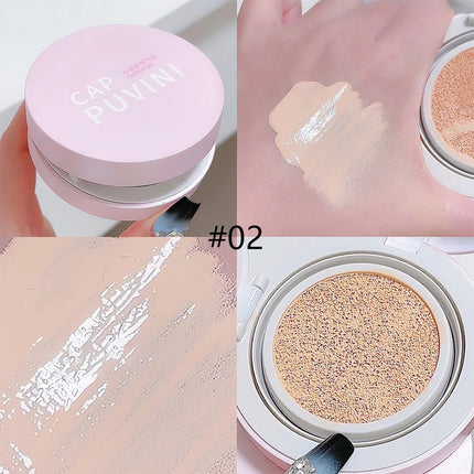 Air Cushion Natural Moisturizing Foundation Concealer Whitening Oil-control Korean Makeup BB Cream with Cosmetics Puff