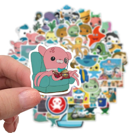 50pcs / Pack Not Repeating Octonauts Waterproof Stickers Party Decoration Kids Favor