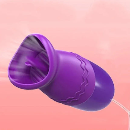 Adult Women's Multi-Function Stimulator: Tongue Licking & Vibrating for Clitoris, Nipple & Anal Pleasure – Masturbation Sex Toy