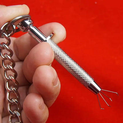 BDSM Spring Loaded Nipple Grabber Claws Clamps,Metal Breast Clips With Connecting Chain ,Sex Toys for Couples,Adult Games