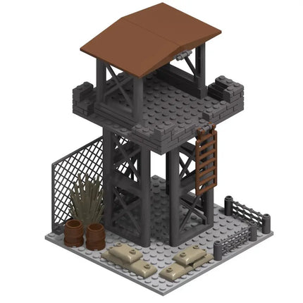 WW2 Military Observation Tower - Army Base Building Blocks