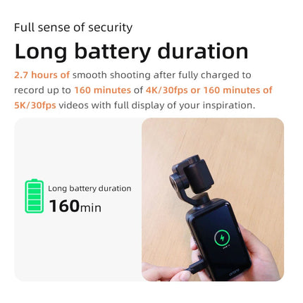 ORDRO M5 5K Vlogging Camera with 3-Axis Gimbal Stabilizer, 56MP Camcorder, IR Night Vision, 3.5" Touch Screen Video Camera