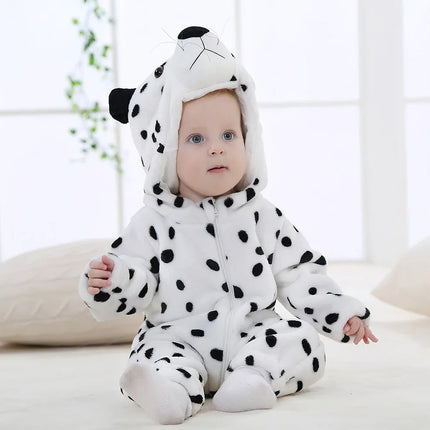 Kigurumi Pajamas Easter Rabbit Baby Rompers Winter Hooded Flannel Sleepwear Toddler Infant Animal Pyjamas Girls Boys Clothes