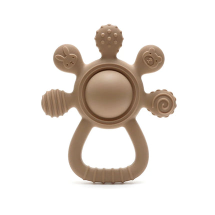 Baby Silicone Teether Rattle Toys BPA Free Palm Design Chewing Toy for Infants Newborn Gifts Easy to Grip Babies Teething Toys