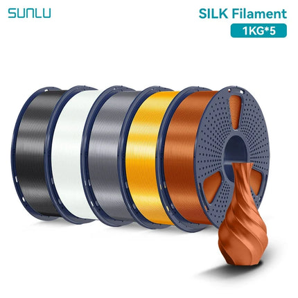 SUNLU 5KG 3D Printer Shiny Silk PLA Filament 1.75mm 1000g 3D Printer Neatly Wound 3D Filament for 3D Printer& 3D Pen