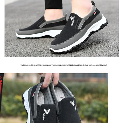 Men Running Hiking Sneakers Breathable Orthopedic Travel Plimsolls Slip On Comfortable for Outdoor Activity Hiking Walking