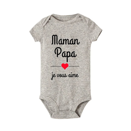 Mom Dad I Love You Baby Bodysuits Mothers Day Infant Outfit Fathers Day New Born Boys Girls Clothes Mothers Day Fathers Day Gift